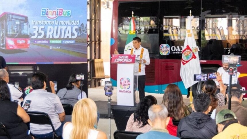 Oaxaca finaliza 35 rutas de BinniBus en Valles Centrales