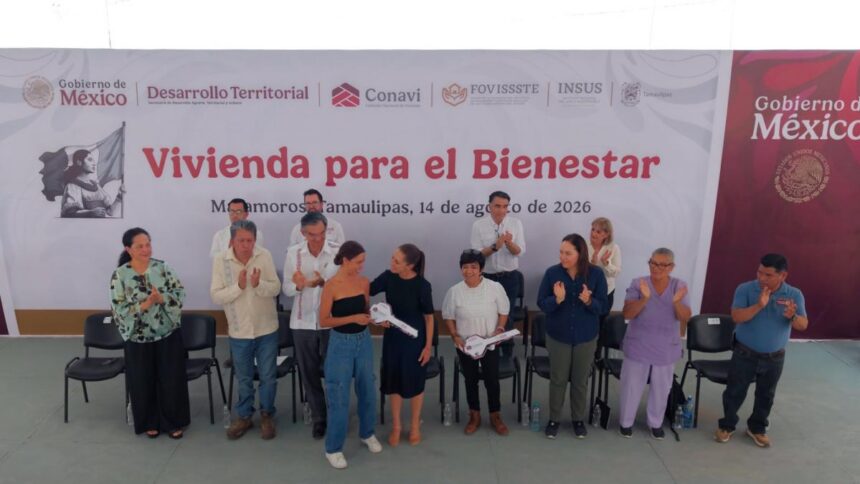 Sheinbaum entrega 382 viviendas y regulariza créditos en Tamaulipas